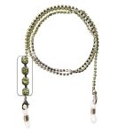 40451 Цепочка для очков M147 зелёный, серебристый