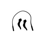 50396 Силиконовые стопперы с силиконовым шнурком CTSB-34 чёрный