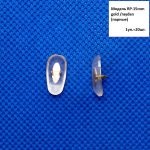 70733 Носоупоры силикон (парные) RP-15 gold /raydan 15mm (1уп.=20шт.)
