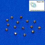 70112 Металлические гайки 5007 D 1.4мм 1уп.=100шт. золото